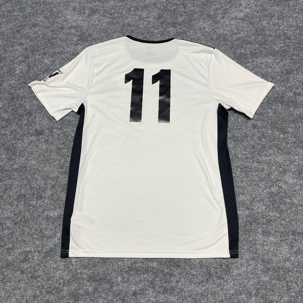 Portland Community College Jersey Men Medium White Adidas Soccer #11 Player Worn - Picture 10 of 15